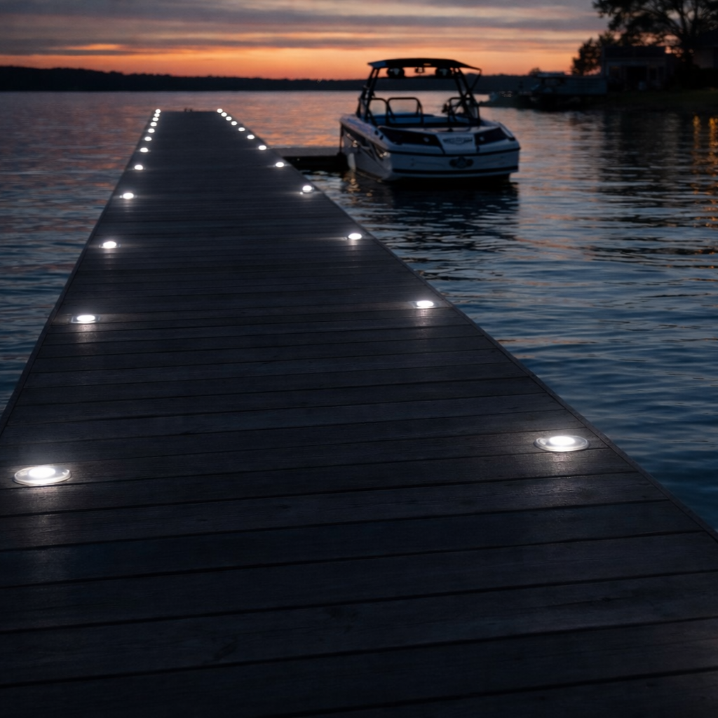 LED Dock & Deck Pods - Solar Powered Light Dots