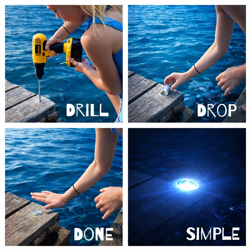 LED Dock & Deck Pods - Solar Powered Light Dots
